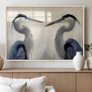 Blue Heron Pair Wall Art Canvas Print, Framed Coastal Bird by MyGreatCanvas | Canvas Wall Art Prints | Photo Prints & Wall Decor
