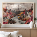 Mountain Wall Art Canvas Print – Framed Autumn Forest