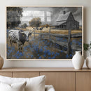Longhorn Wall Art Canvas Print – Framed Texas Canvas Picture by MyGreatCanvas | Canvas Wall Art Prints | Photo Prints & Wall Decor
