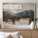Mountain Landscape Wall Art Canvas Print – Framed Snowy by MyGreatCanvas | Canvas Wall Art Prints | Photo Prints & Wall Decor