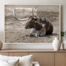 Texas Longhorn Wall Art Canvas Print – Framed Country Art by MyGreatCanvas | Canvas Wall Art Prints | Photo Prints & Wall Decor