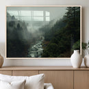 Misty Forest Wall Art Canvas Print – Framed Foggy River Art by MyGreatCanvas | Canvas Wall Art Prints | Photo Prints & Wall Decor