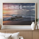 Golden Hour Wall Art Canvas Print – Framed Tranquil Waves