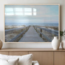 Beach Boardwalk Wall Art Canvas Print – Framed Coastal