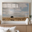 American Wild Bison Wall Art Canvas Print – Framed Rustic by MyGreatCanvas | Canvas Wall Art Prints | Photo Prints & Wall Decor