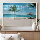 Tropical Beach Wall Art Canvas Print – Framed Palm Tree by MyGreatCanvas | Canvas Wall Art Prints | Photo Prints & Wall Decor