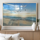 Minimalist Seaside Wall Art Canvas Print – Morning Glow