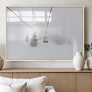Ski Lift Wall Art Canvas Print – Snowy Alpine Landscape