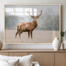 Vintage Wildlife Wall Art Canvas Print – Misty Landscape