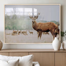 Rustic Deer Wall Art Canvas Print – Forest Woodland Stag