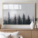 Foggy Forest Wall Art Canvas Print – Framed Misty Pines