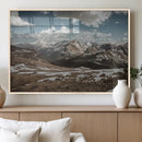 Mountain Landscape Wall Art Canvas Print – Framed Snowy