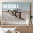 Desert Mailboxes Canvas Print – Framed Minimal Western