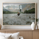 Wild Bison Wall Art Canvas Print, Majestic Mountain Pines by MyGreatCanvas | Canvas Wall Art Prints | Photo Prints & Wall Decor