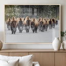 American Bison Herd Wall Art Canvas Print – Powerful Winter by MyGreatCanvas | Canvas Wall Art Prints | Photo Prints & Wall Decor