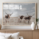 Majestic Longhorn Cows Wall Art Canvas Print – Rustic by MyGreatCanvas | Canvas Wall Art Prints | Photo Prints & Wall Decor
