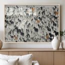 Wild Horse Stampede Wall Art Canvas Print – Monochrome by MyGreatCanvas | Canvas Wall Art Prints | Photo Prints & Wall Decor