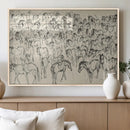 Wild Horse Stampede Wall Art Canvas Print – Monochrome by MyGreatCanvas | Canvas Wall Art Prints | Photo Prints & Wall Decor