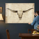 Longhorn Skull Wall Art Canvas Print – Rustic Western by MyGreatCanvas | Canvas Wall Art Prints | Photo Prints & Wall Decor
