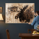 Moose Canvas Wall Art — Rustic Wildlife Painting Print | by MyGreatCanvas | Canvas Wall Art Prints | Photo Prints & Wall Decor
