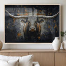 Rustic Longhorn Bull Wall Art Canvas Print – Vintage Western by MyGreatCanvas | Canvas Wall Art Prints | Photo Prints & Wall Decor