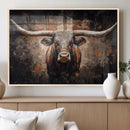 Abstract Longhorn Wall Art Canvas Print – Vintage Western by MyGreatCanvas | Canvas Wall Art Prints | Photo Prints & Wall Decor