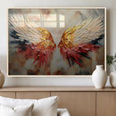 Vibrant Angel Wings Wall Art Canvas Print – Gold Red by MyGreatCanvas | Canvas Wall Art Prints | Photo Prints & Wall Decor