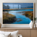 Tranquil Marshland Wall Art Canvas Print – Blue Water by MyGreatCanvas | Canvas Wall Art Prints | Photo Prints & Wall Decor