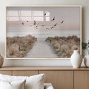 Coastal Pathway Canvas Wall Art Print – Framed Seaside by MyGreatCanvas | Canvas Wall Art Prints | Photo Prints & Wall Decor