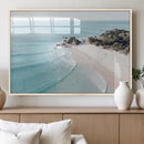 Aerial Beach Wall Art Canvas Print, Coastal Ocean Waves and by MyGreatCanvas | Canvas Wall Art Prints | Photo Prints & Wall Decor