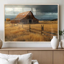 Golden Sunset Barn Wall Art Canvas Print, Rustic Autumn Farm by MyGreatCanvas | Canvas Wall Art Prints | Photo Prints & Wall Decor