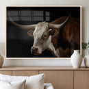 Texas Longhorn Bull Canvas Wall Art, Rustic Western by MyGreatCanvas | Canvas Wall Art Prints | Photo Prints & Wall Decor