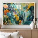 Luminous Abstract Ocean Garden Wall Art Canvas Print, by MyGreatCanvas | Canvas Wall Art Prints | Photo Prints & Wall Decor
