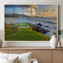 Coastal Golf Course Wall Art Canvas Print – Sunset with by MyGreatCanvas | Canvas Wall Art Prints | Photo Prints & Wall Decor