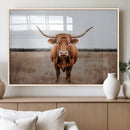 Longhorn Bull Wall Art Canvas Print – Framed Rustic by MyGreatCanvas | Canvas Wall Art Prints | Photo Prints & Wall Decor