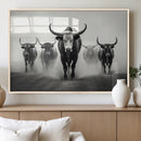 Texas Longhorn Wall Art Canvas Print, Framed Speckled Cow by MyGreatCanvas | Canvas Wall Art Prints | Photo Prints & Wall Decor