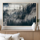 Foggy Pine Forest Wall Art – Framed Black White Nature by MyGreatCanvas | Canvas Wall Art Prints | Photo Prints & Wall Decor