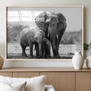 Elephant Family Africa Wall Art Canvas Print by MyGreatCanvas | Canvas Wall Art Prints | Photo Prints & Wall Decor