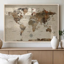World Map Canvas Print – Framed Detailed Map of the World by MyGreatCanvas | Canvas Wall Art Prints | Photo Prints & Wall Decor