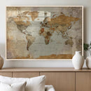 World Map Canvas Print – Detailed Map of the World Wall Art by MyGreatCanvas | Canvas Wall Art Prints | Photo Prints & Wall Decor