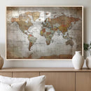 Vibrant Watercolor World Map Canvas Wall Art – Framed Travel by MyGreatCanvas | Canvas Wall Art Prints | Photo Prints & Wall Decor