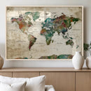 World Map Canvas Print – Framed Detailed Map of the World by MyGreatCanvas | Canvas Wall Art Prints | Photo Prints & Wall Decor