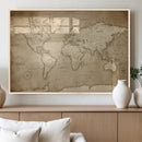 Colorful Watercolor World Map Canvas Wall Art – Framed by MyGreatCanvas | Canvas Wall Art Prints | Photo Prints & Wall Decor