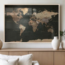 Vintage World Map Canvas Wall Art – Framed Travel Map for by MyGreatCanvas | Canvas Wall Art Prints | Photo Prints & Wall Decor