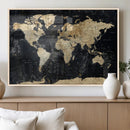 Framed Large World Map Wall Art Canvas Print for Living Room by MyGreatCanvas | Canvas Wall Art Prints | Photo Prints & Wall Decor