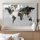 Large World Map Canvas Print – Framed Travel Map Wall Art
