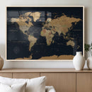 Framed Large World Map Wall Art Canvas Print – Stunning by MyGreatCanvas | Canvas Wall Art Prints | Photo Prints & Wall Decor