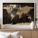 World Map Canvas Print – Detailed Map of the World Wall Art