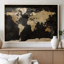 Extra Large World Map Canvas Print – Detailed Map Classic