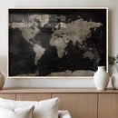 Detailed World Map Wall Art Print - Large Framed World Map